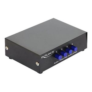 Delock Switch Audio / Video 4 port manual bidirectional – Video/Audio-Schalter – 4 Anschlüsse Delock Switch Audio / Video 4 port manual bidirectional – Video/Audio-Schalter – 4 Anschlüsse
