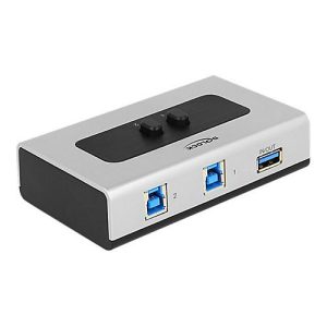 Delock Switch USB 3.0 2 port manual bidirectional – USB-Umschalter für die gemeinsame Nutzung von Peripheriegeräten – 2 Anschlüsse Delock Switch USB 3.0 2 port manual bidirectional – USB-Umschalter für die gemeinsame Nutzung von Peripheriegeräten – 2 Anschlüsse