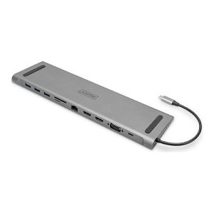 DIGITUS DA-70898 – Dockingstation – USB-C – 2 x HDMI, VGA – 1GbE