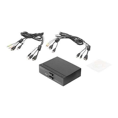 DIGITUS DS-12870 - KVM-/Audio-/USB-Switch - 2 Anschlüsse