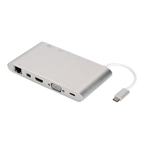 Digitus Universal - Dockingstation - USB-C - VGA, HDMI, Mini DP - GigE