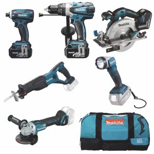 MAKITA Akku-Maschinen-Set DLX6076T 10-tlg.