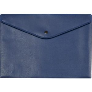 Dokumententasche FolderSys, schwarzer Druckknopfverschluss, Polypropylen, Format A4, blau, 10 Stück