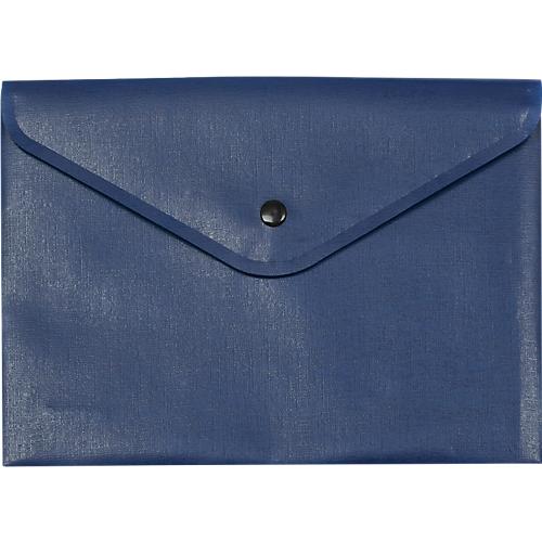 Dokumententasche FolderSys, schwarzer Druckknopfverschluss, Polypropylen, Format A5, blau, 10 Stück