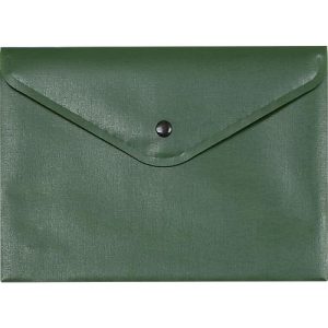 Dokumententasche FolderSys, schwarzer Druckknopfverschluss, Polypropylen, Format A5, grün, 10 Stück Dokumententasche FolderSys, schwarzer Druckknopfverschluss, Polypropylen, Format A5, grün, 10 Stück