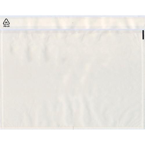 Dokumententasche/Lieferscheintasche SecurePack Premium, C5, ohne Aufdruck, selbstklebend, wasserfest, LDPE & Kraftpapier, transparent, 500 Stück