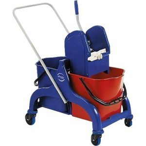 Doppelfahreimer Poly III, Volumen 30 Liter, 2 x 15 Liter Eimer, m. Mopppresse Doppelfahreimer Poly III, Volumen 30 Liter, 2 x 15 Liter Eimer, m. Mopppresse