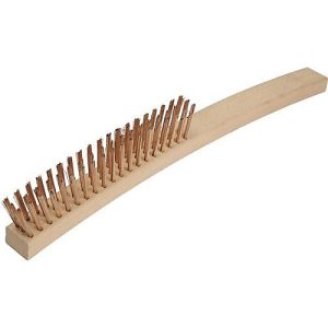 Drahtbürste L.350mm Zinnbronzedraht 0,3mm 3-reihig funkenfrei Drahtbürste L.350mm Zinnbronzedraht 0,3mm 3-reihig funkenfrei