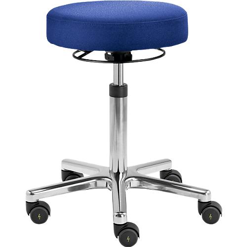 Drehhocker TEC basic IS 1999_ESD, ESD-leitfähig, höhenverstellbar, ergonom. Polster-Sitz, wasserblau