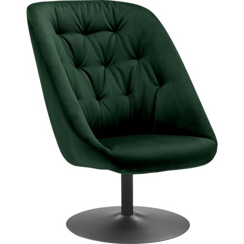 Drehsessel Paperflow SCOOP, Polyurethaneschaum, bis 120 kg, Stahl & Polyester, schwarz & grün