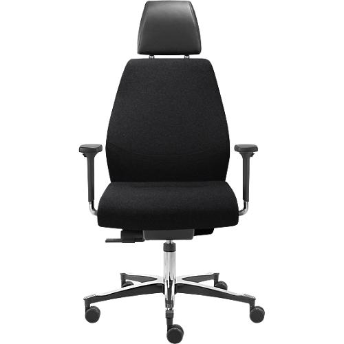 Drehsessel TEC 24/7 classic, Syncro®-Tension, mit Armlehnen, Polster-Rückenlehne, schwarz