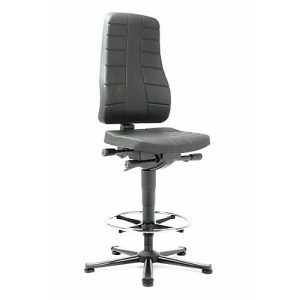 Drehstuhl All-in-One 9641, mit Gleiter und Aufstiegshilfe, PU-Schaumpolster, schwarz Drehstuhl All-in-One 9641, mit Gleiter und Aufstiegshilfe, PU-Schaumpolster, schwarz