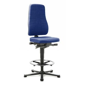 Drehstuhl All-in-One 9641, mit Gleiter und Aufstiegshilfe, Stoffpolster, blau Drehstuhl All-in-One 9641, mit Gleiter und Aufstiegshilfe, Stoffpolster, blau