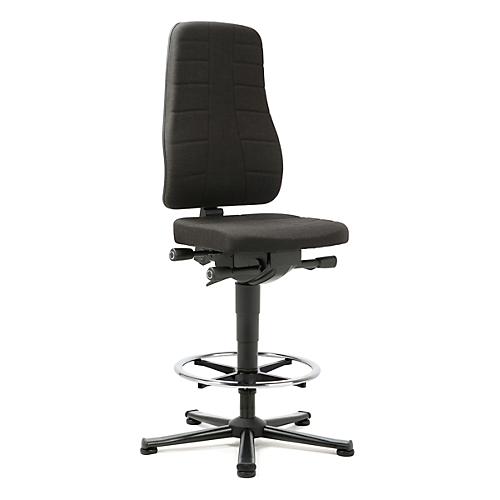 Drehstuhl All-in-One 9641, mit Gleiter und Aufstiegshilfe, Stoffpolster, schwarz