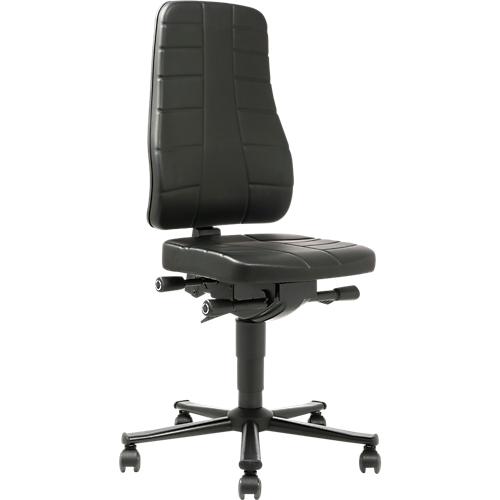 Drehstuhl All-in-One 9643, Kunstlederpolster, schwarz