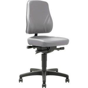 Drehstuhl All-In-One Trend 9633, mit Rollen, Kunstleder, Skai grau Drehstuhl All-In-One Trend 9633, mit Rollen, Kunstleder, Skai grau