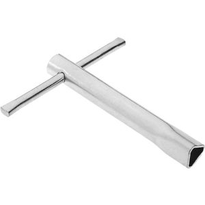 Dreikantschlüssel für Stahlpoller, L 140 mm, mit Knebelstange L 130 mm Dreikantschlüssel für Stahlpoller, L 140 mm, mit Knebelstange L 130 mm