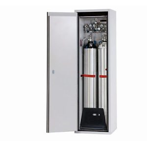 Druckgasflaschenschrank G-ULTIMATE-90 Standard, Flügeltür Anschlag links, 2x 50 l Flaschen, B 598 x T 615 x H 2050 mm Druckgasflaschenschrank G-ULTIMATE-90 Standard, Flügeltür Anschlag links, 2x 50 l Flaschen, B 598 x T 615 x H 2050 mm