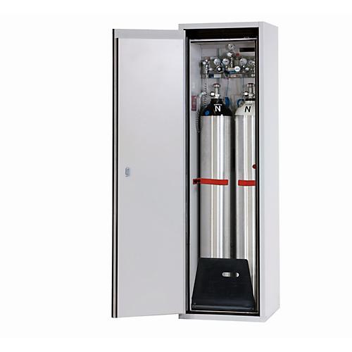 Druckgasflaschenschrank G-ULTIMATE-90 Standard, Flügeltür Anschlag links, 2x 50 l Flaschen, B 598 x T 615 x H 2050 mm