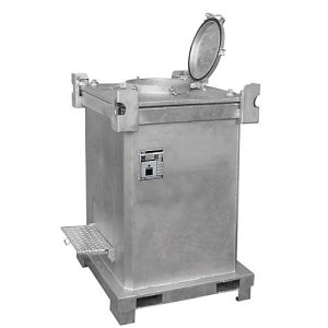 Duo-Container BAUER DC 1000, Stahlblech, feuerverzinkt, abschließbar, B 1200 x T 1000 x H 1545 mm Duo-Container BAUER DC 1000, Stahlblech, feuerverzinkt, abschließbar, B 1200 x T 1000 x H 1545 mm