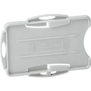 Durable Ausweishalter Eco, für 2 Karte, 10 Stück, Hoch – oder Querformat, B 54 x H 87 mm, recycelter Kunststoff, grau