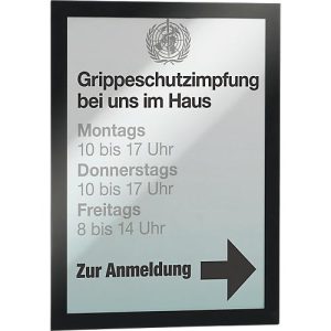 Durable Inforahmen Duraframe, DIN A4, 2 Stück, schwarz