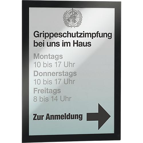 Durable Inforahmen Duraframe, DIN A4, 2 Stück, schwarz