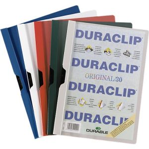 Durable Klemmmappe Duraclip, DIN A4, Kunststoff, mit Clip, rot Durable Klemmmappe Duraclip, DIN A4, Kunststoff, mit Clip, rot