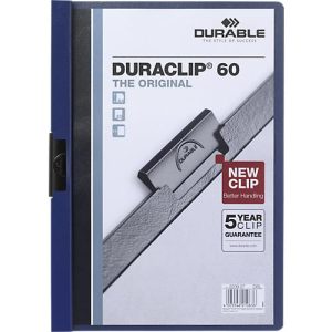 Durable Klemmmappen Duraclip, DIN A4, Kunststoff, mit Clip, dunkelblau Durable Klemmmappen Duraclip, DIN A4, Kunststoff, mit Clip, dunkelblau