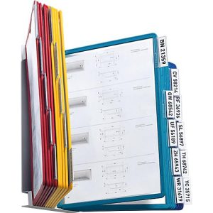 Durable Metall-Wandhalter, farbig sortiert, mit 20 Sichttafeln Durable Metall-Wandhalter, farbig sortiert, mit 20 Sichttafeln