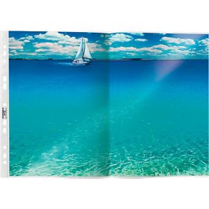 Durable Prospekthüllen Spezial, DIN A3 gefalzt auf DIN A4, 50 Stück, genarbt, transparent Durable Prospekthüllen Spezial, DIN A3 gefalzt auf DIN A4, 50 Stück, genarbt, transparent