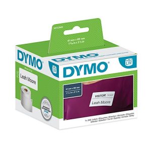 DYMO LabelWriter, Namensschilder-Etiketten, ablösbar, 41 x 89 mm, 1 Rolle à 300 Stück DYMO LabelWriter, Namensschilder-Etiketten, ablösbar, 41 x 89 mm, 1 Rolle à 300 Stück