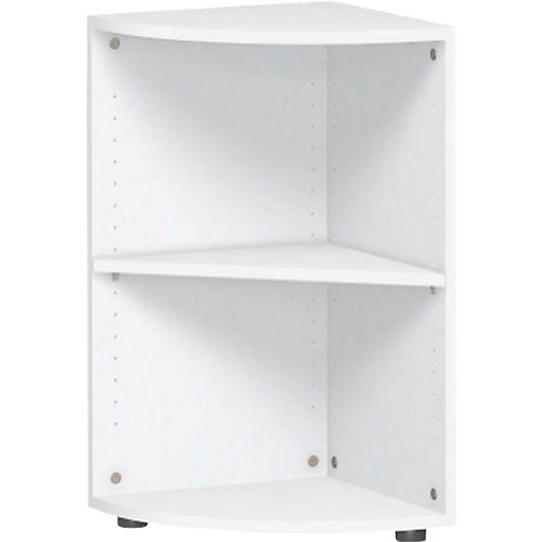 Eckabschlussregal PALENQUE, 2 OH, B 400 x T 400 x H 752 mm, weiß