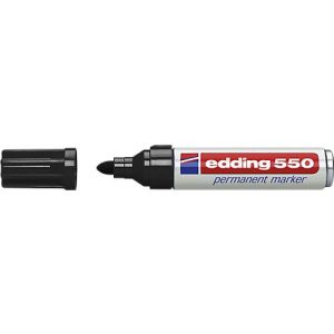 edding 550 Permanent Marker, Rundspitze 3-4 mm, schwarz, 1 Stück edding 550 Permanent Marker, Rundspitze 3-4 mm, schwarz, 1 Stück