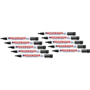 edding 8400, CD/DVD/Blu-ray Disc Marker, 10 Stück, schwarz