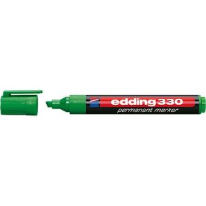 EDDING Permanent Marker 330, mit Keilspitze, 1-5 mm, 10 Stück, grün