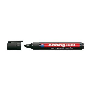 EDDING Permanent Marker 330, mit Keilspitze, 1-5 mm, 10 Stück, schwarz EDDING Permanent Marker 330, mit Keilspitze, 1-5 mm, 10 Stück, schwarz