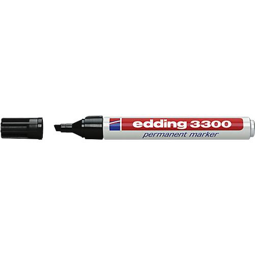 EDDING Permanent Marker 3300, mit Keilspitze, 1 Stück, schwarz