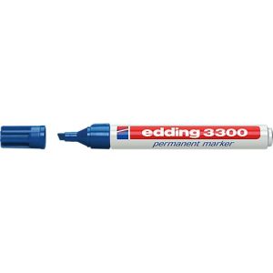 EDDING Permanent Marker 3300, mit Keilspitze, 10 Stück, blau EDDING Permanent Marker 3300, mit Keilspitze, 10 Stück, blau
