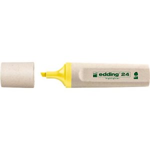edding Textmarker 24 EcoLine, zu 90 % aus nachwachsenden Rohstoffen, Blauer Engel, nachfüllbar, Schreibfarbe gelb, 10 Stück edding Textmarker 24 EcoLine, zu 90 % aus nachwachsenden Rohstoffen, Blauer Engel, nachfüllbar, Schreibfarbe gelb, 10 Stück