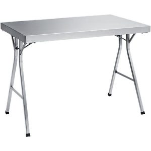 Edelstahl-Arbeitstisch mit klappbarem Fußgestell, 1200x700x850 mm