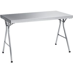 Edelstahl-Arbeitstisch mit klappbarem Fußgestell, 1600x600x850 mm Edelstahl-Arbeitstisch mit klappbarem Fußgestell, 1600x600x850 mm
