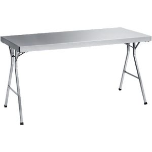 Edelstahl-Arbeitstisch mit klappbarem Fußgestell, 1800x600x850 mm Edelstahl-Arbeitstisch mit klappbarem Fußgestell, 1800x600x850 mm
