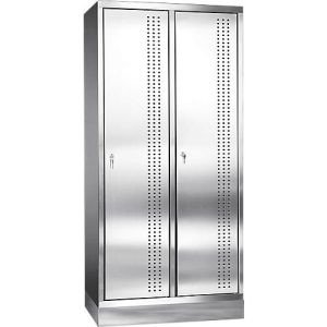 Edelstahlspind mit Sockel, 2 Abteile, B400 mm