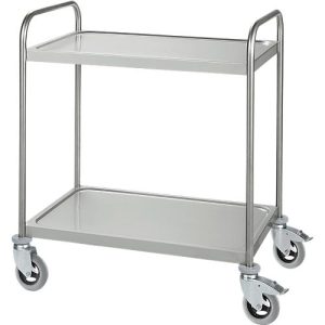 Edelstahlwagen, B 1045 x T 645 mm, luftident., Radgehäuse verzinkt