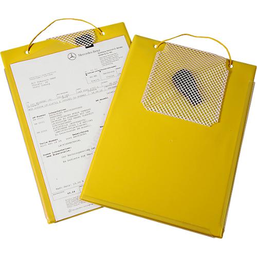 EICHNER Auftragstasche Edge, für DIN A4 Dokumente, Schlüsselfach, B 230 x T 5 x H 330 mm, 10 Stück, gelb