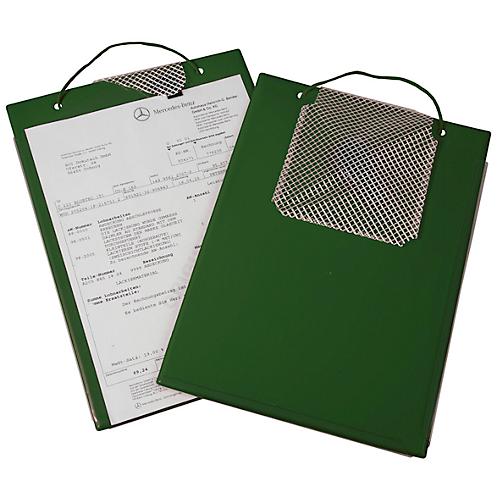 EICHNER Auftragstasche Edge, für DIN A4 Dokumente, Schlüsselfach, B 230 x T 5 x H 330 mm, 10 Stück, grün