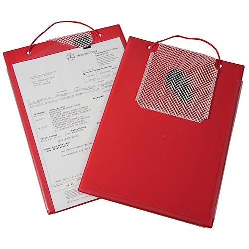 EICHNER Auftragstasche Edge, für DIN A4 Dokumente, Schlüsselfach, B 230 x T 5 x H 330 mm, 10 Stück, rot