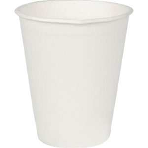 Einweg-Trinkbecher, mikrowellengeeignetes Zuckerrohr, Volumen 200 ml, L 91 x ø 80 mm, 40 Stück, weiß Einweg-Trinkbecher, mikrowellengeeignetes Zuckerrohr, Volumen 200 ml, L 91 x ø 80 mm, 40 Stück, weiß