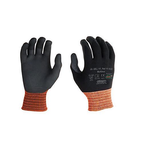 Elastan-Strickhandschuh Multitex, mit Nitril Mikroschaum-Beschichtung, 12 Paar, Größe M